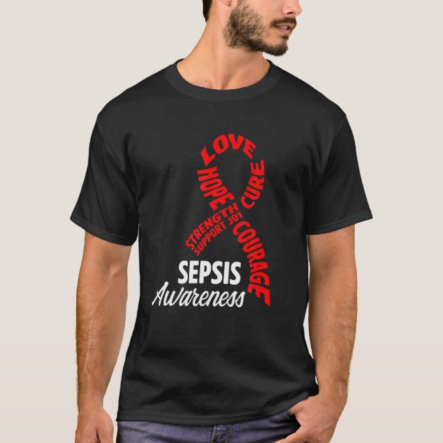 T-shirt Soutien à la sensibilisation à la septicémie (Devant)