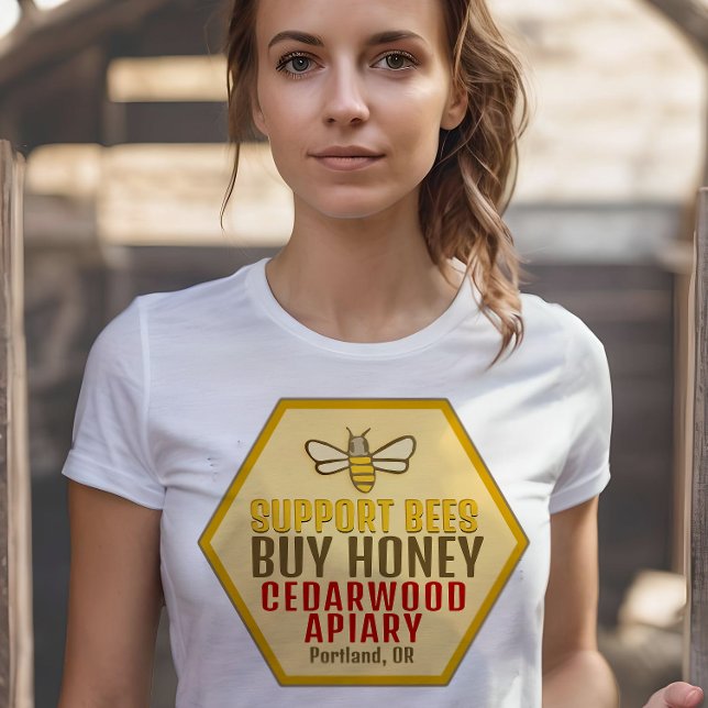 T-shirt Soutien Abeilles Acheter Miel Farmer's Market Apia (Créateur téléchargé)