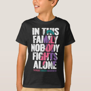 T-shirt Soutien au cancer Famille Thyroïde Sensibilisation