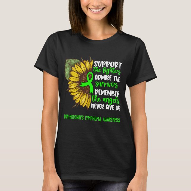 T-shirt Soutien au ruban de sensibilisation au lymphome de (Devant)