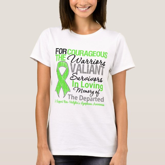 T-shirt Soutien aux hommages Sensibilisation aux lymphomes (Devant)