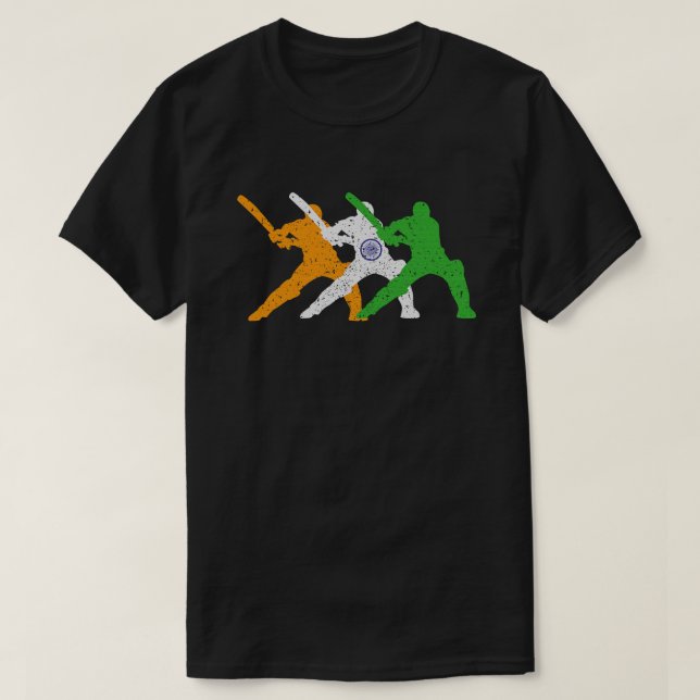 T-shirt Soutien-cricket indien Jersey Inde Ventilateur de  (Design devant)