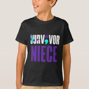 T-shirt Soutien de la nièce Suvivante Prévention du suicid