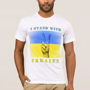 T-shirt Soutien de l'Ukraine - Je me tiens avec l'Ukraine 