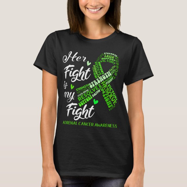T-shirt Soutien des dons de guerriers du cancer surrénaux (Devant)