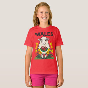 T-shirt Soutien des moutons au design du jour de St David