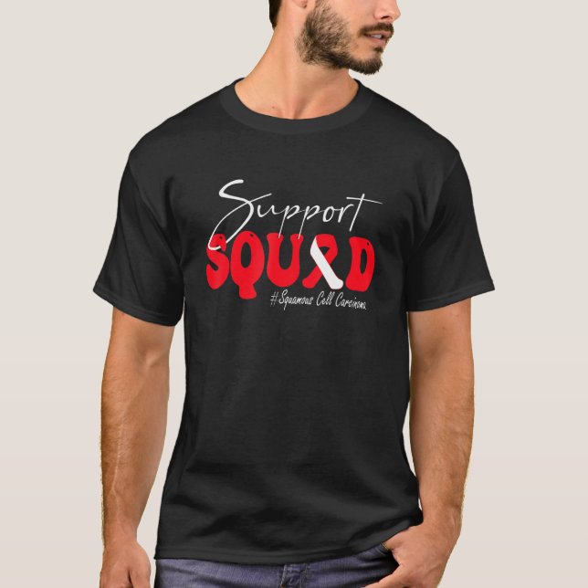 T-shirt Soutien Équipe Squamous Sensibilisation Au Carcino (Devant)