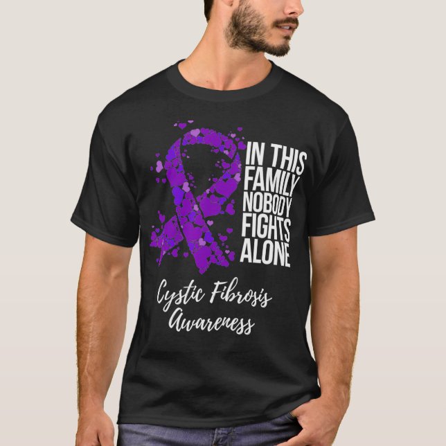 T-shirt Soutien familial Sensibilisation à la fibrose kyst (Devant)