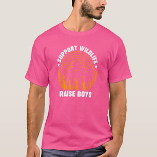 T-shirt Soutien Faune Levée Garçons Nature Camping Surviva