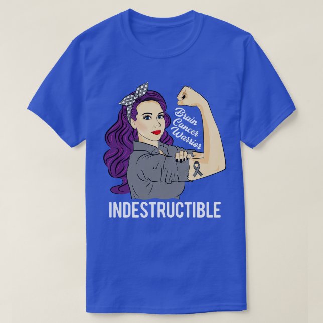 T-shirt Soutien indestructible au guerrier du cerveau (Design devant)