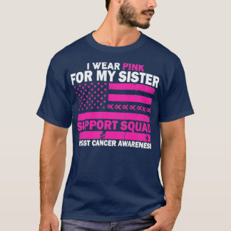 T-shirt Soutien L'Équipe Porte Une Soeur Rose Les Femmes D