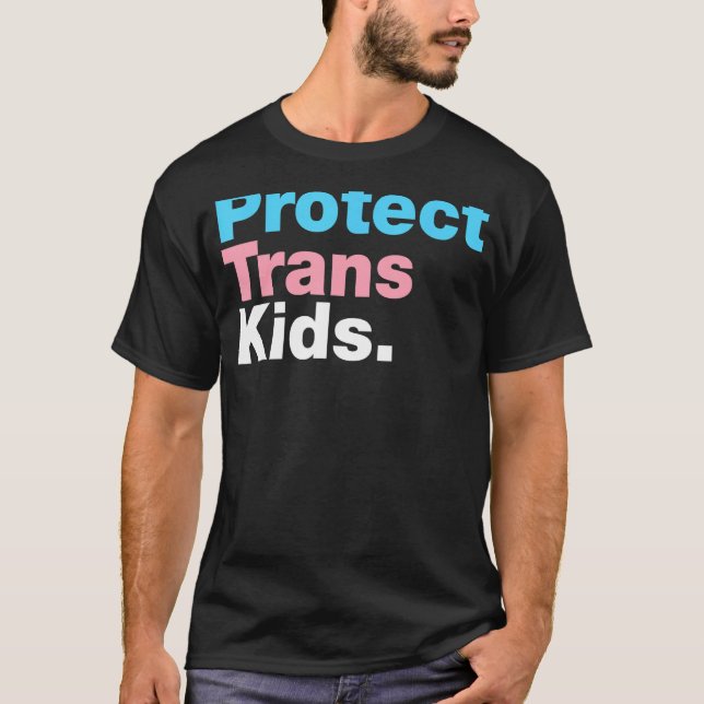 T-shirt Soutien LGBT Rétro, Protéger Trans Kid, Fierté LGB (Devant)