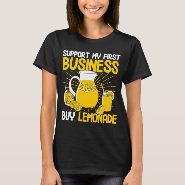 T-shirt Soutien Ma première entreprise Acheter Lemonade Le (Devant)