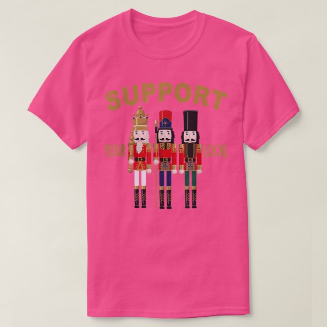T-shirt soutien vos fêtes heureuses de noisette locales598 (Design devant)