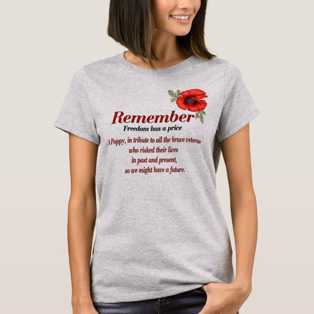 T-shirt Souvenez-vous de Poppy Tribute Shirt (Devant)
