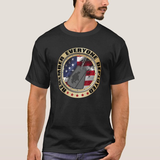 T-shirt Souvenez-vous de tous les anciens combattants dépl (Devant)