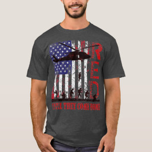 T-shirt Souvenez-vous de tous les vétérans déployés RED ve
