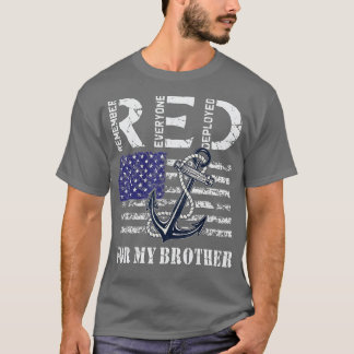T-shirt Souvenez-vous de tous les vétérans déployés RED ve