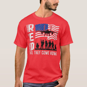 T-shirt Souvenez-vous de tous les vétérans déployés RED ve