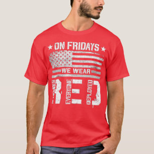 T-shirt Souvenez-vous de tous les vétérans déployés RED ve