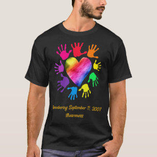 T-shirt Souvenir 11 septembre 2001 Mains de sensibilisatio
