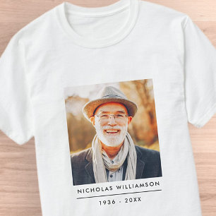 T-shirt Souvenir commémoratif simple et moderne Photo pers