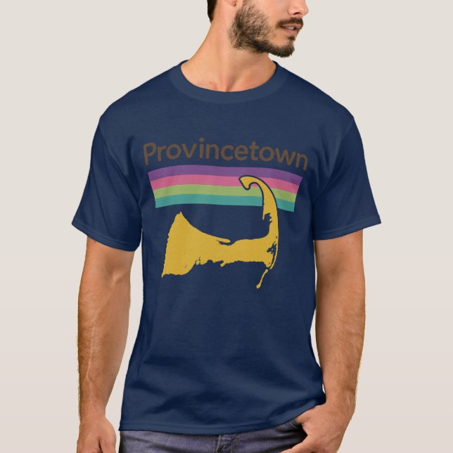 T-shirt Souvenir de style les années 70 rétro Provincetown (Devant)