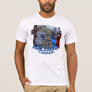 T-shirt Souvenir de Vancouver Landmark Art Tee - s