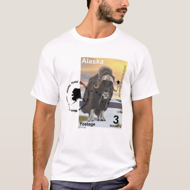T-shirt Souvenir du timbre de Muskox (Devant)