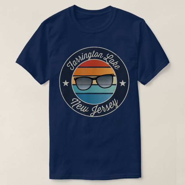 T-shirt Souvenir Farrington Lake New Jersey  (Design devant)