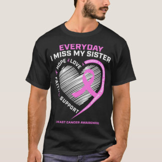 T-shirt Souvenir Mémoire Soeur Cancer du sein basketball