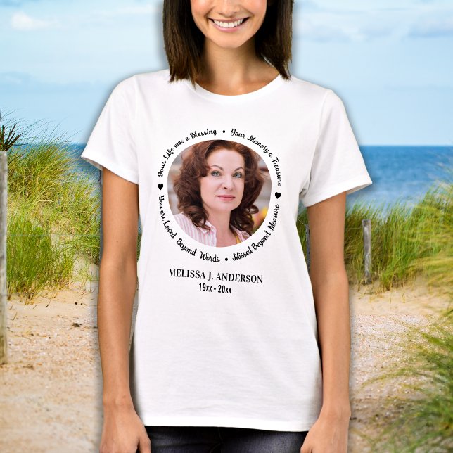 T-shirt Souvenir Personnalisé Mémorial photo moderne (Créateur téléchargé)