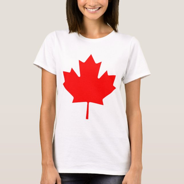 T-shirt Souvenir rouge de feuille d'érable du Canada (Devant)