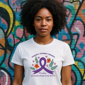 T-shirt Souvenirs Inestimables - Ruban Violet de Sensibili