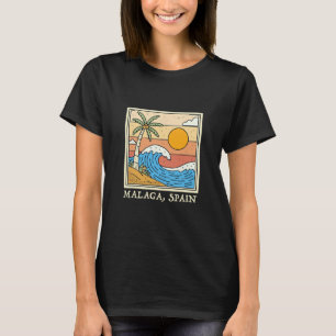 T-shirt Souvenirs Malaga Espagne Espagne Voyage Vacances H