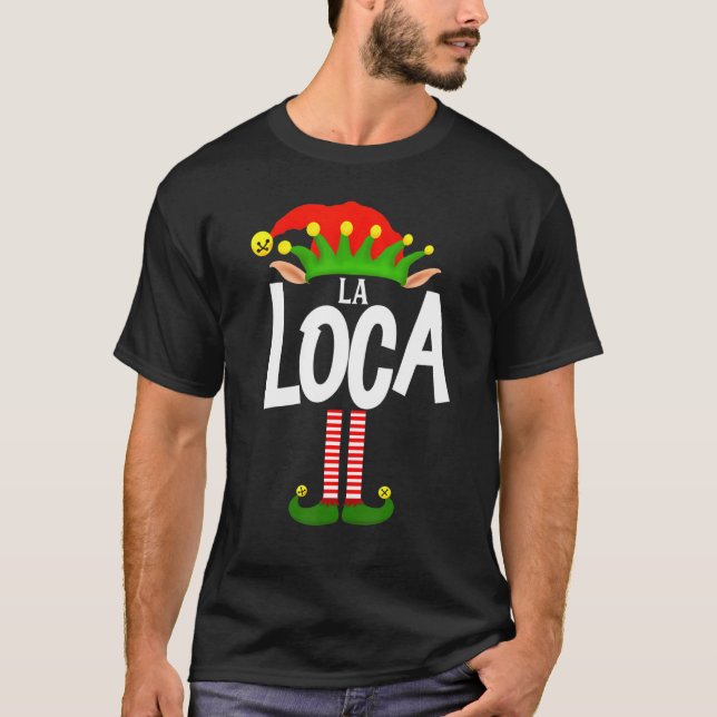 T-shirt Soy La Loca Elf Famille Groupe Correspondant En Es (Devant)