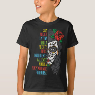 T-shirt Soy Mujer Latina Crâne à sucre Femmes Cinco De May