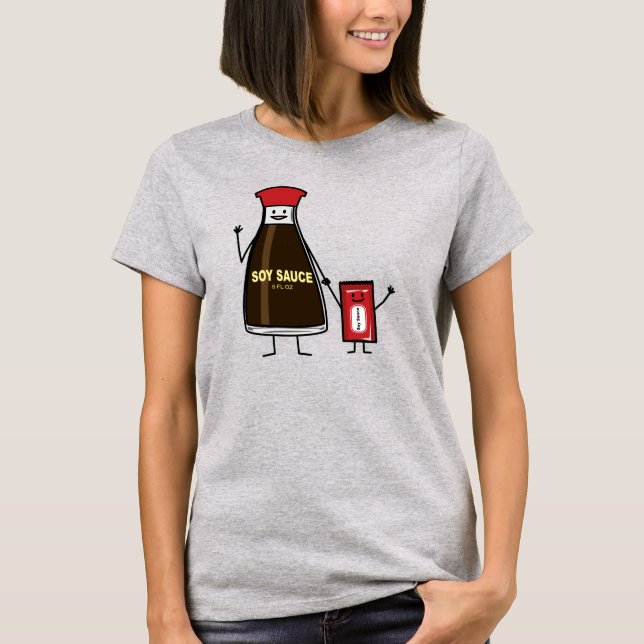 T-shirt Soy Sauce Bottle Paquet enfant condiment asiatique (Devant)