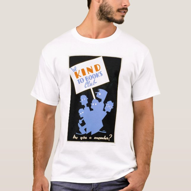 T-shirt Soyez aimable avec le club de livres WPA 1940 (Devant)