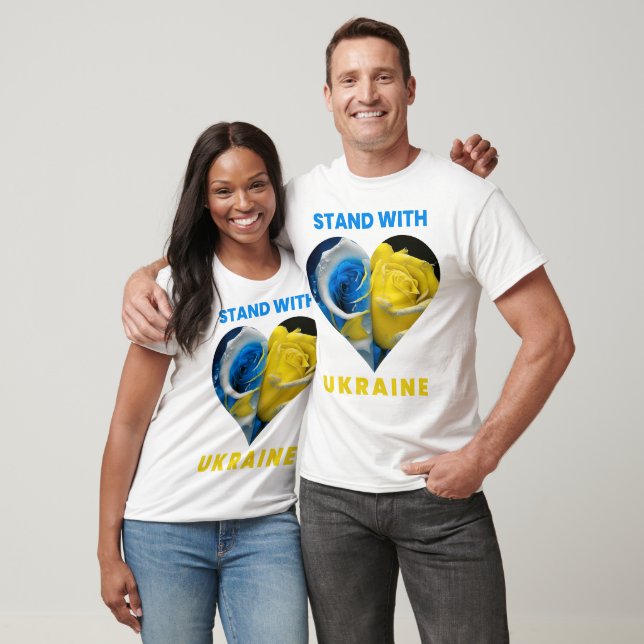 T-shirt Soyez Avec L'Ukraine, Ukraine Coeur Drapeau, Ukrai (Unisexe)