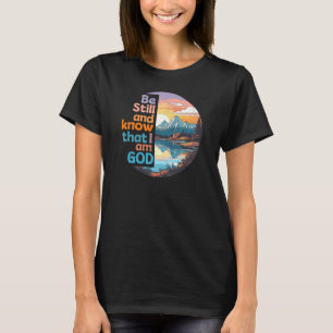 T-shirt Soyez calme et sachez que je suis Dieu Bible Verse
