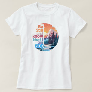 T-shirt Soyez calme et sachez que je suis Dieu Bible Verse