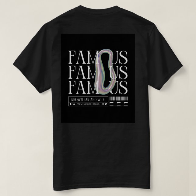 T-shirt Soyez CÉLÈBRE - Tiges graphiques audacieuses pour  (Design dos)