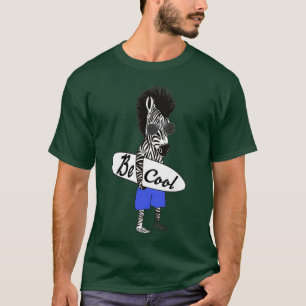 T-shirt Soyez Cool Surf Zebra