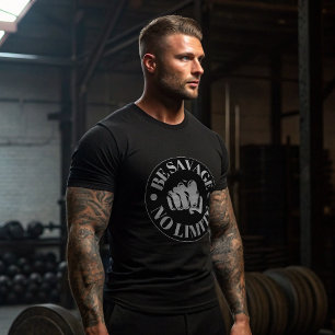 T-shirt Soyez Économique Pas De Limites Gym Motivational T