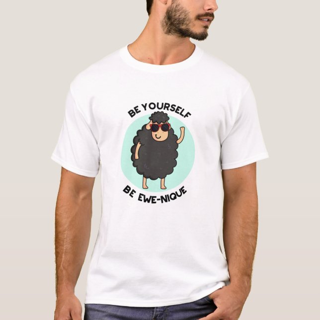 T-shirt Soyez Ewenique Funny Sheep Pun (Devant)