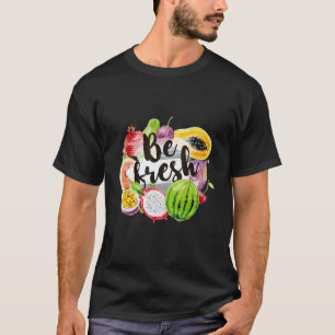 T-shirt Soyez Frais Végétalien Amoureux des Fruits Cool Vé