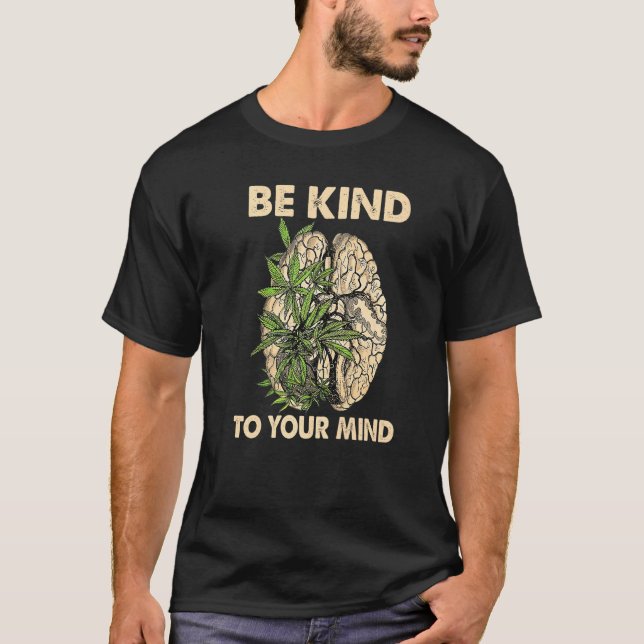 T-shirt Soyez Gentil À Votre Esprit Pothed Santé Mentale D (Devant)