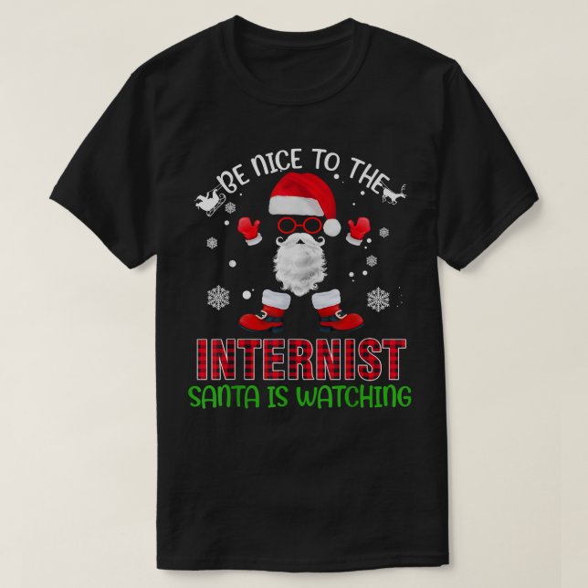T-shirt Soyez Gentil Avec L'Internist Père Noël Regarde Dr (Design devant)