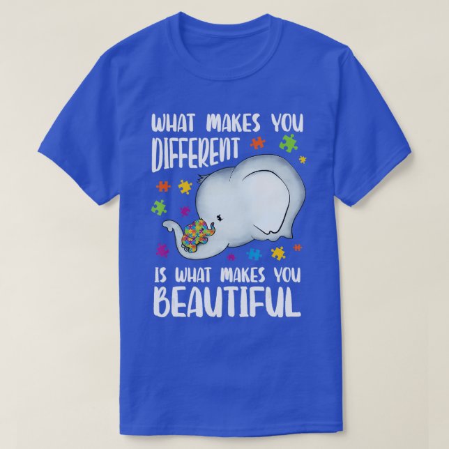 T-shirt Soyez gentil bébé Elephant Maman autisme Enfant Au (Design devant)